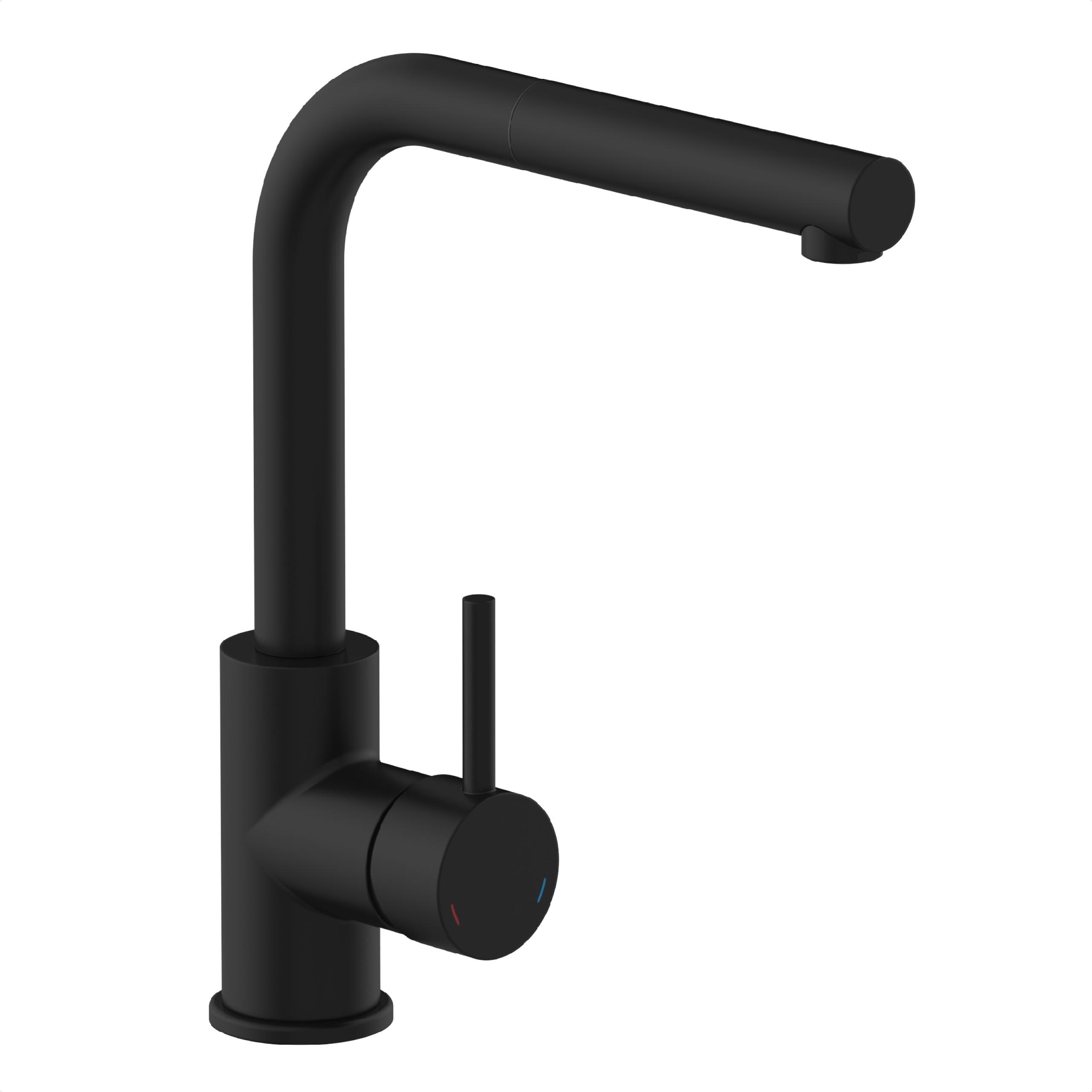 SCH&Uuml;TTE VITAL Sensor-Sp&uuml;ltischarmatur mit herausziehbarem Auslauf, Schwarz matt 