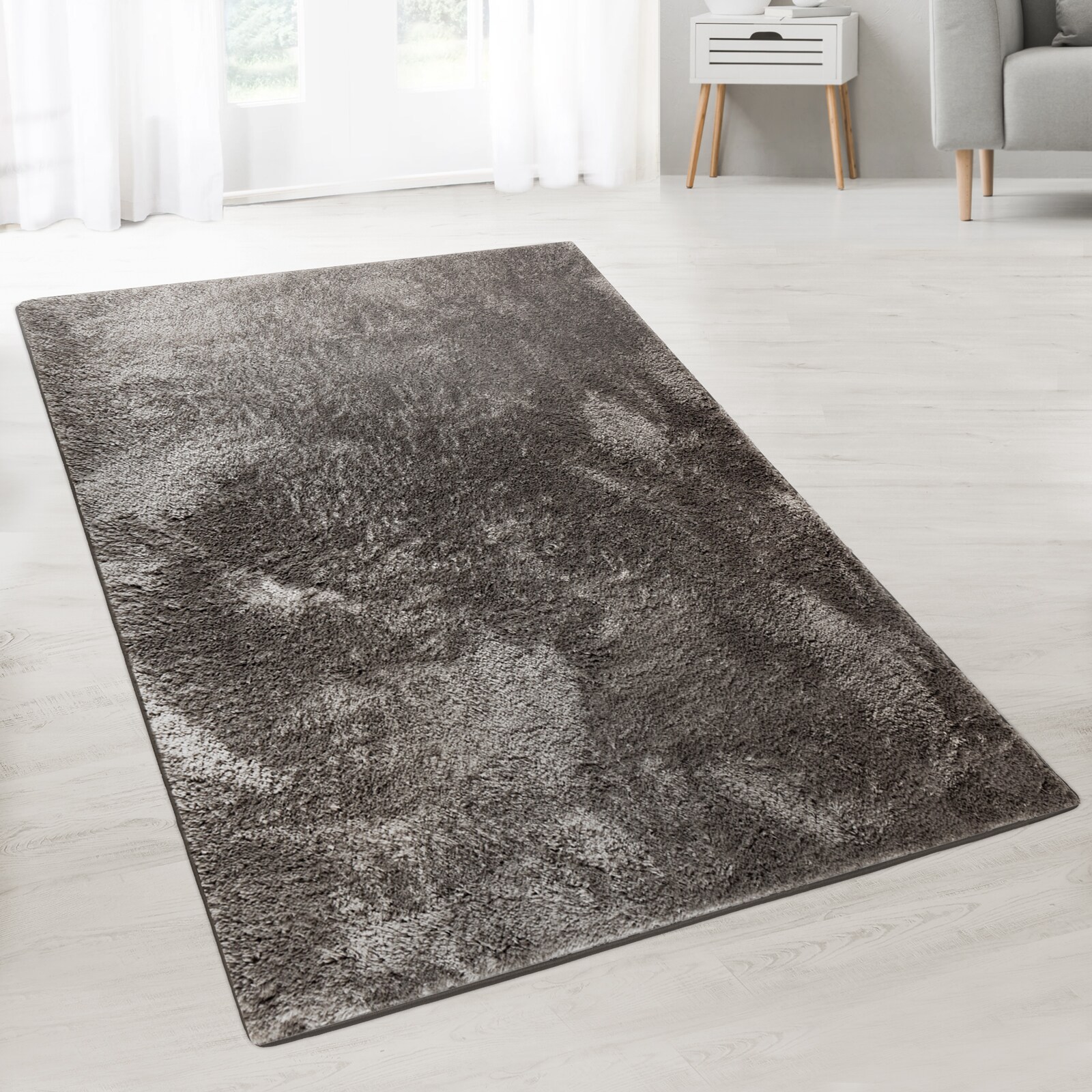 Karat Flokati-Teppich Elite | Dunkelgrau 1201 