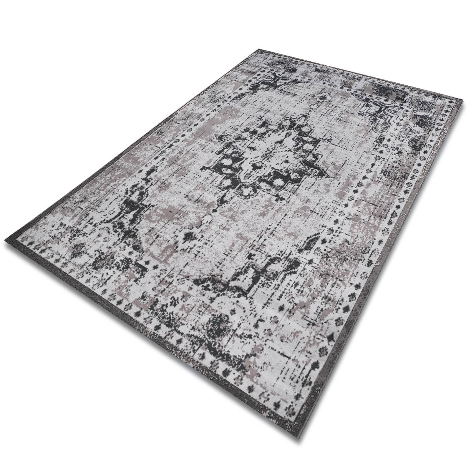 Karat Flachgewebter Teppich Vintage Grau