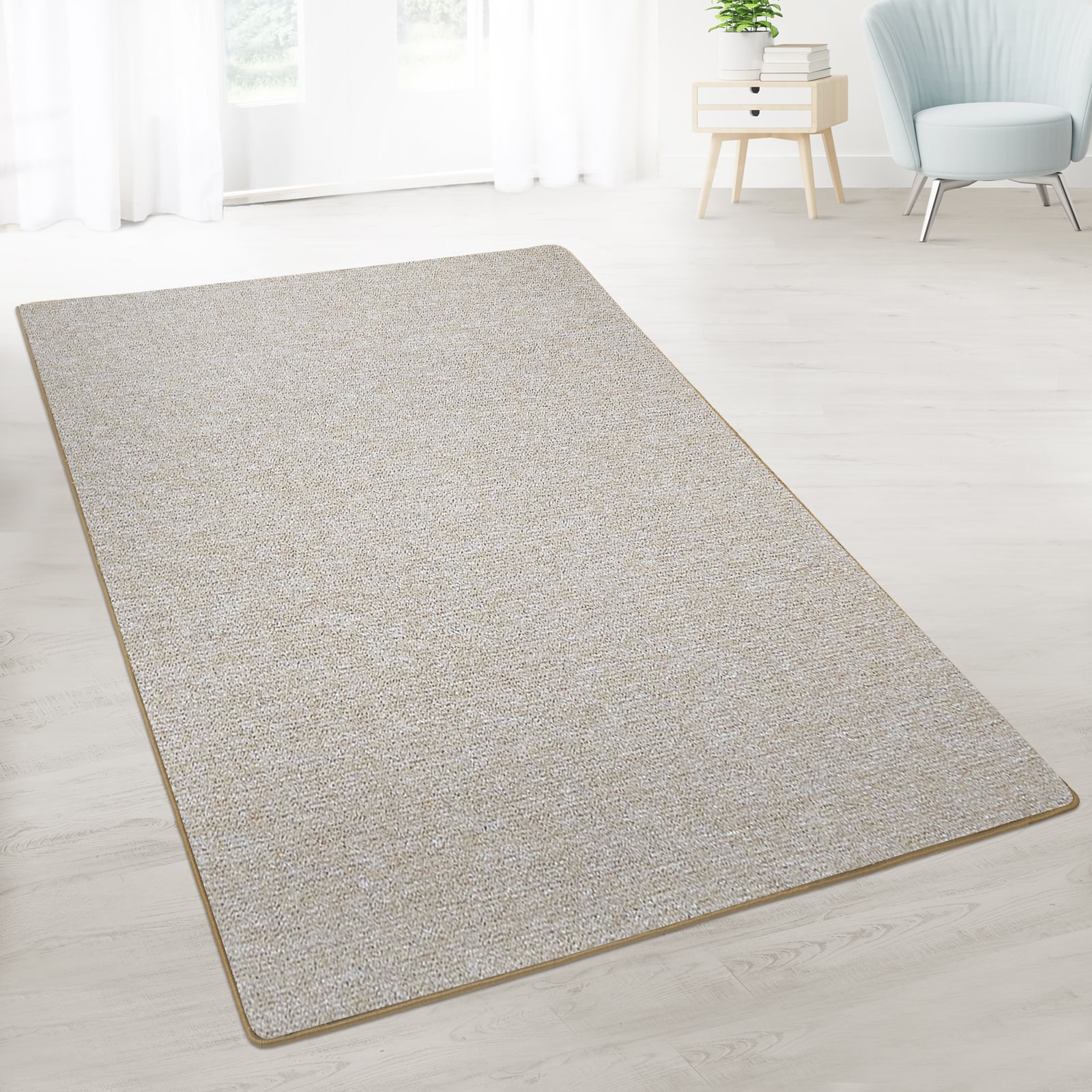 casa pura Teppich-L&auml;ufer auf Ma&szlig; | London | Beige 70 