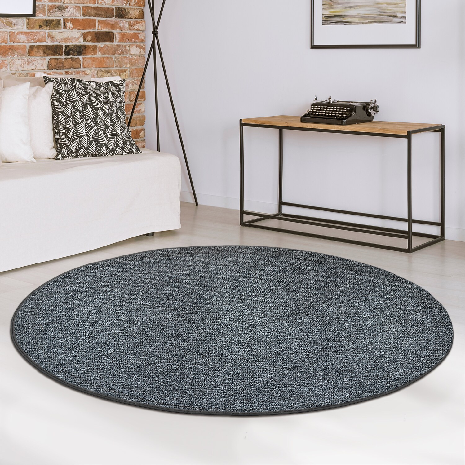 Karat Teppich London   Dunkelgrau 78   Rund