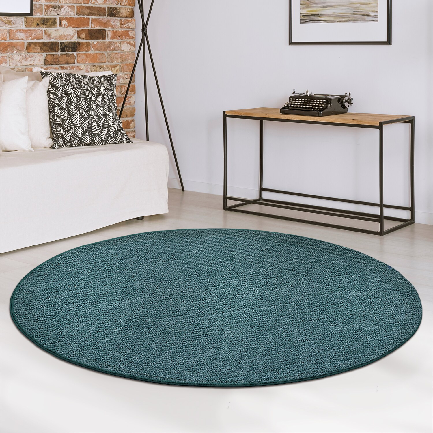 Karat Teppich London   Grün 95   Rund