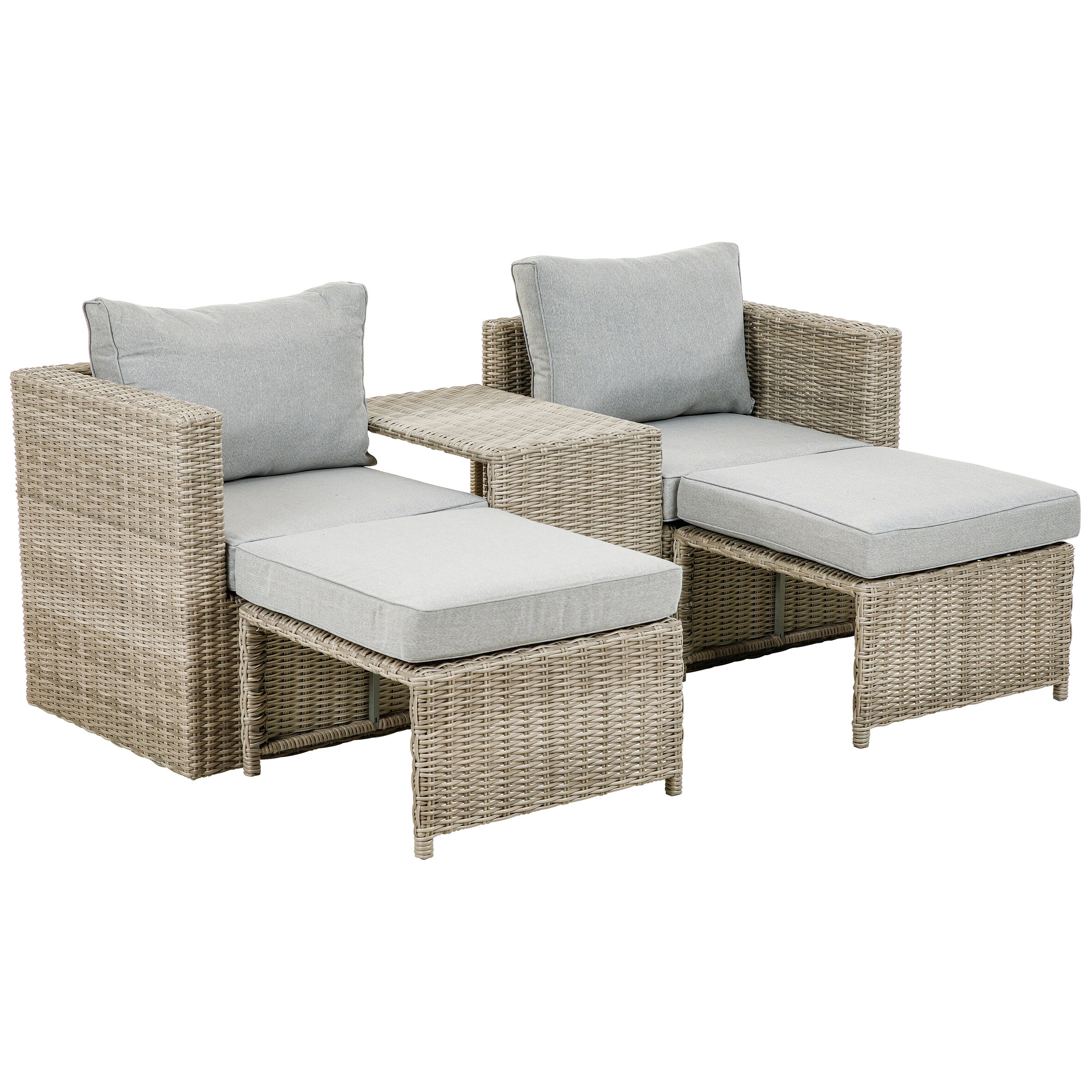 greemotion Outdoor Lounge Polyrattan - Set Olea MINI 