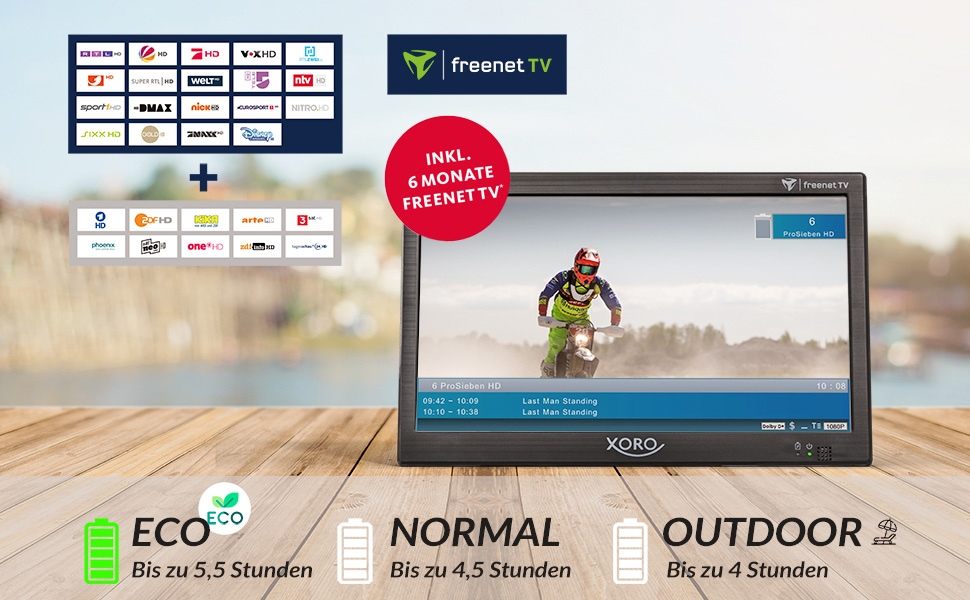 Xoro PTL 1050 V2 Tragbarer Fernseher (25,6 cm/10,1&ldquo;) 