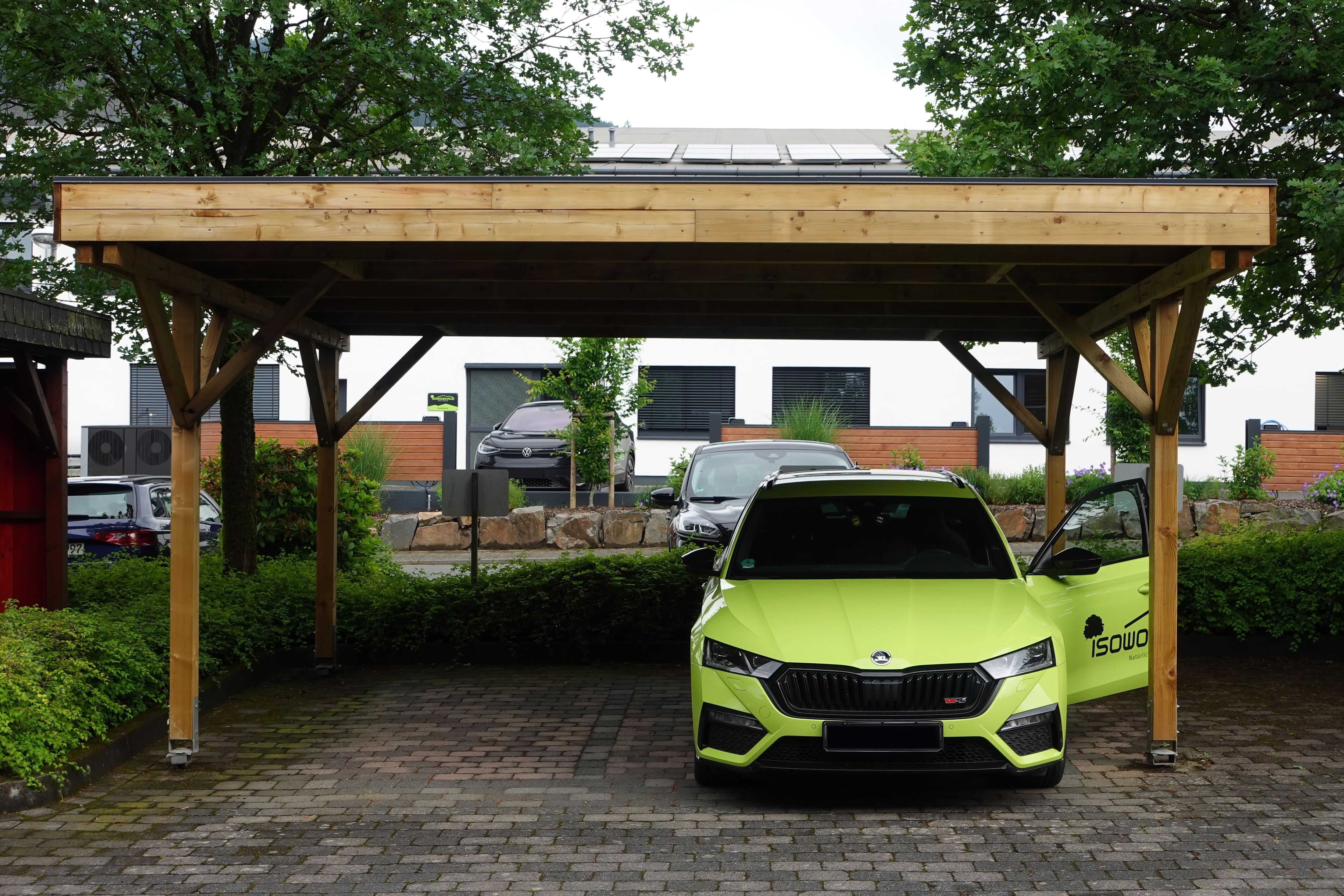LENNECARport, Doppelcarport mit Flachdach Modell "Hockenheim" 