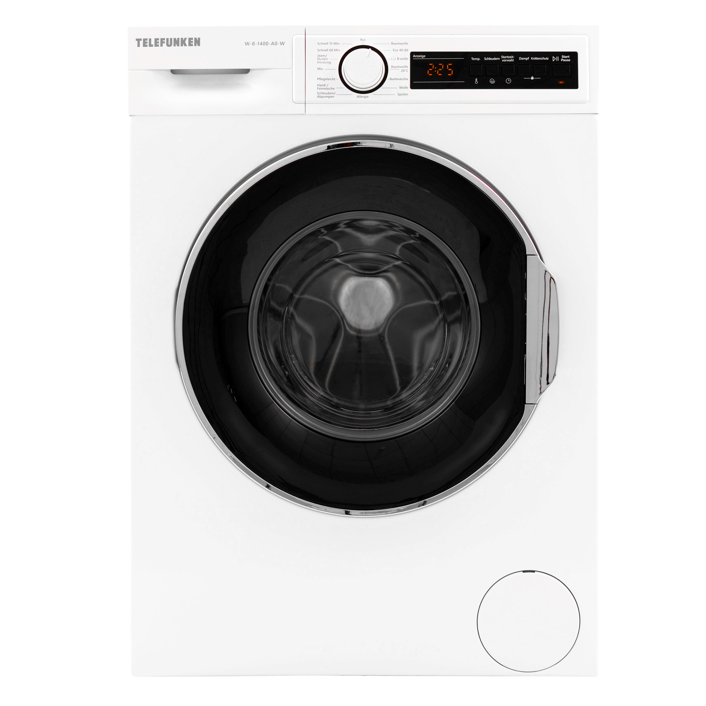 Telefunken Waschmaschine W-8-1400-A0-W  8 kg | 1400 U/Min | Energieklasse A | Dampffunktion | AquaStop 