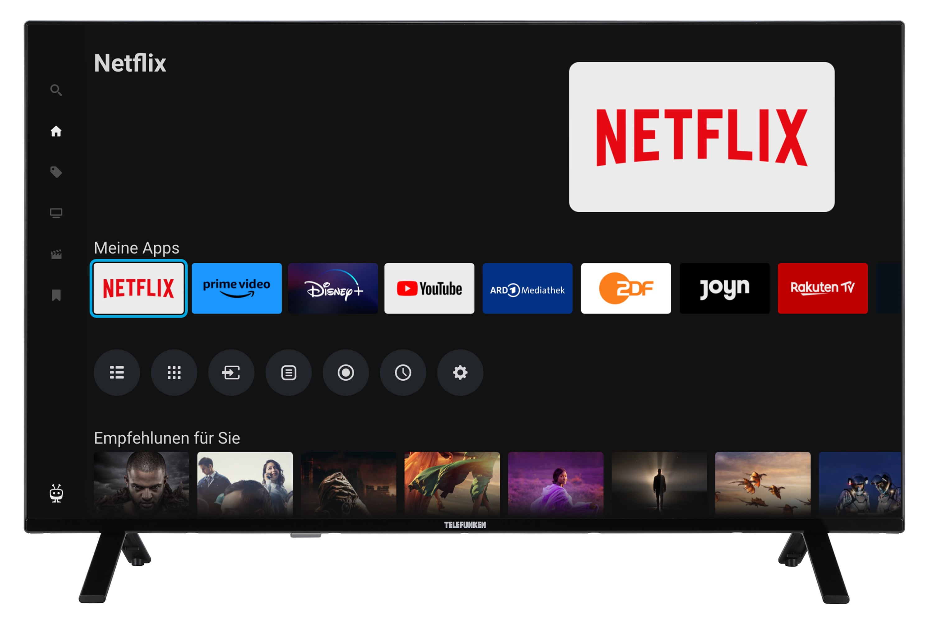 Telefunken XU43TO750S 43 Zoll Fernseher/TiVo Smart TV (4K UHD, HDR Dolby Vision, Dolby Atmos, Triple Tuner) 