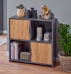 Inter Link Kommode Bücherregal Pepeto - Anthrazit und Eiche Artisan Nachbildung