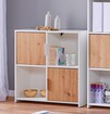 Inter Link Kommode Bücherregal Pepeto - Weiss und Eiche Artisan Nachbildung