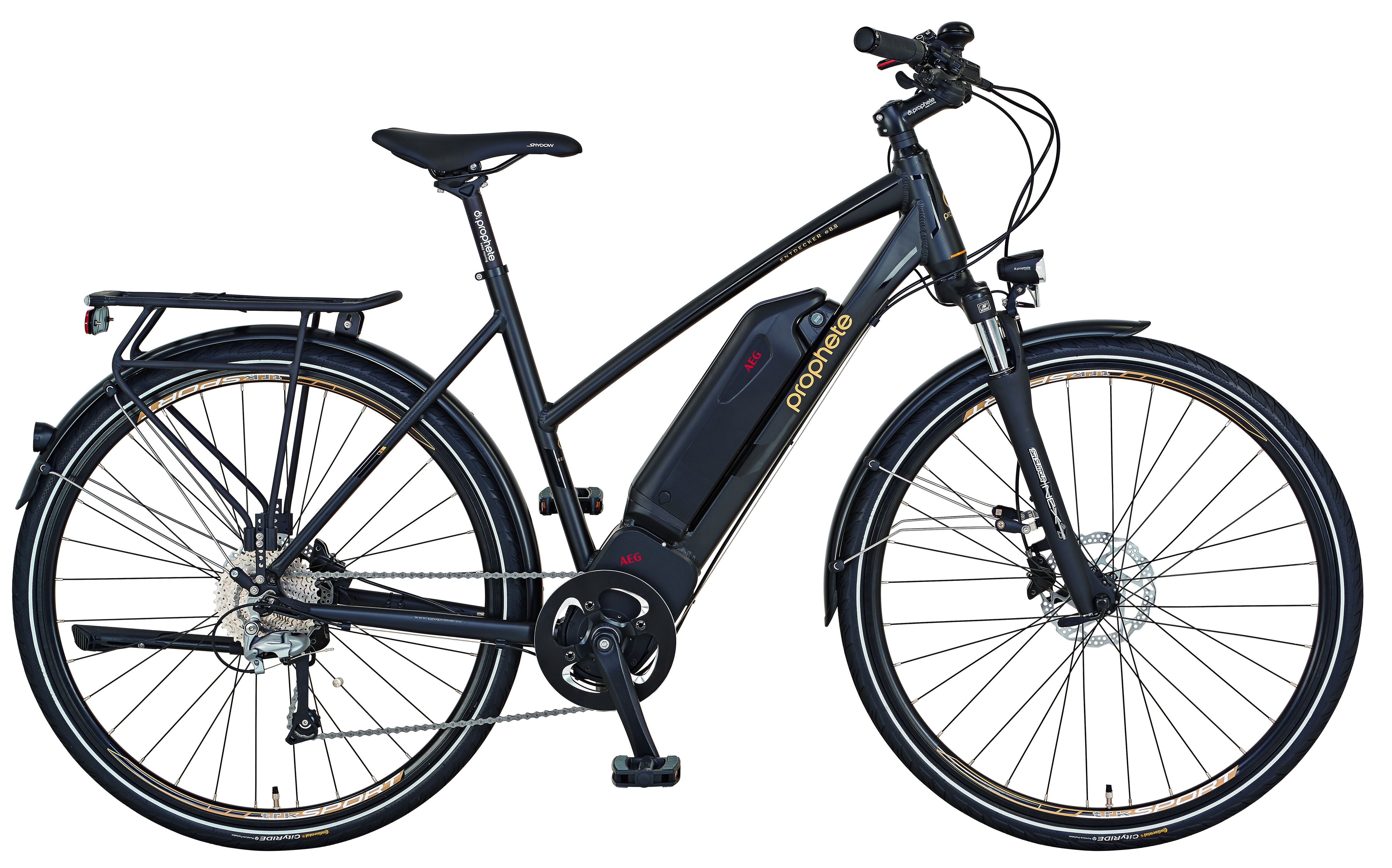 PROPHETE E-BIKE ENTDECKER eSPORT 28" Trapez RH52 10Gg,hydr. Sb,ComfortDrive, 630Wh DT, schwarz matt 