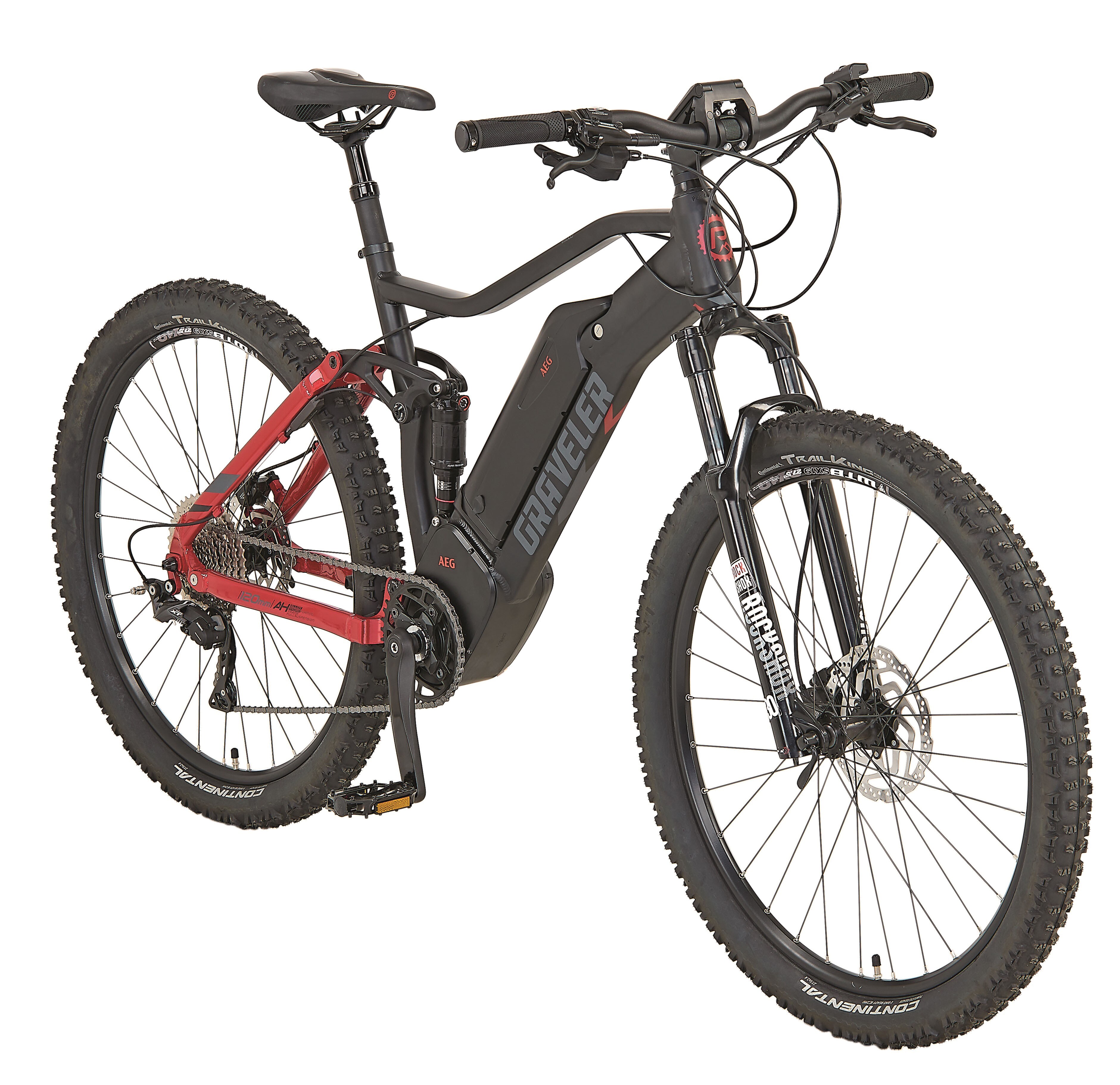 PROPHETE E-BIKE GRAVELER e9000 27,5" Diamant RH48 10Gg, Disc, SportDrive, 672Wh DT, schwarz matt/rot 