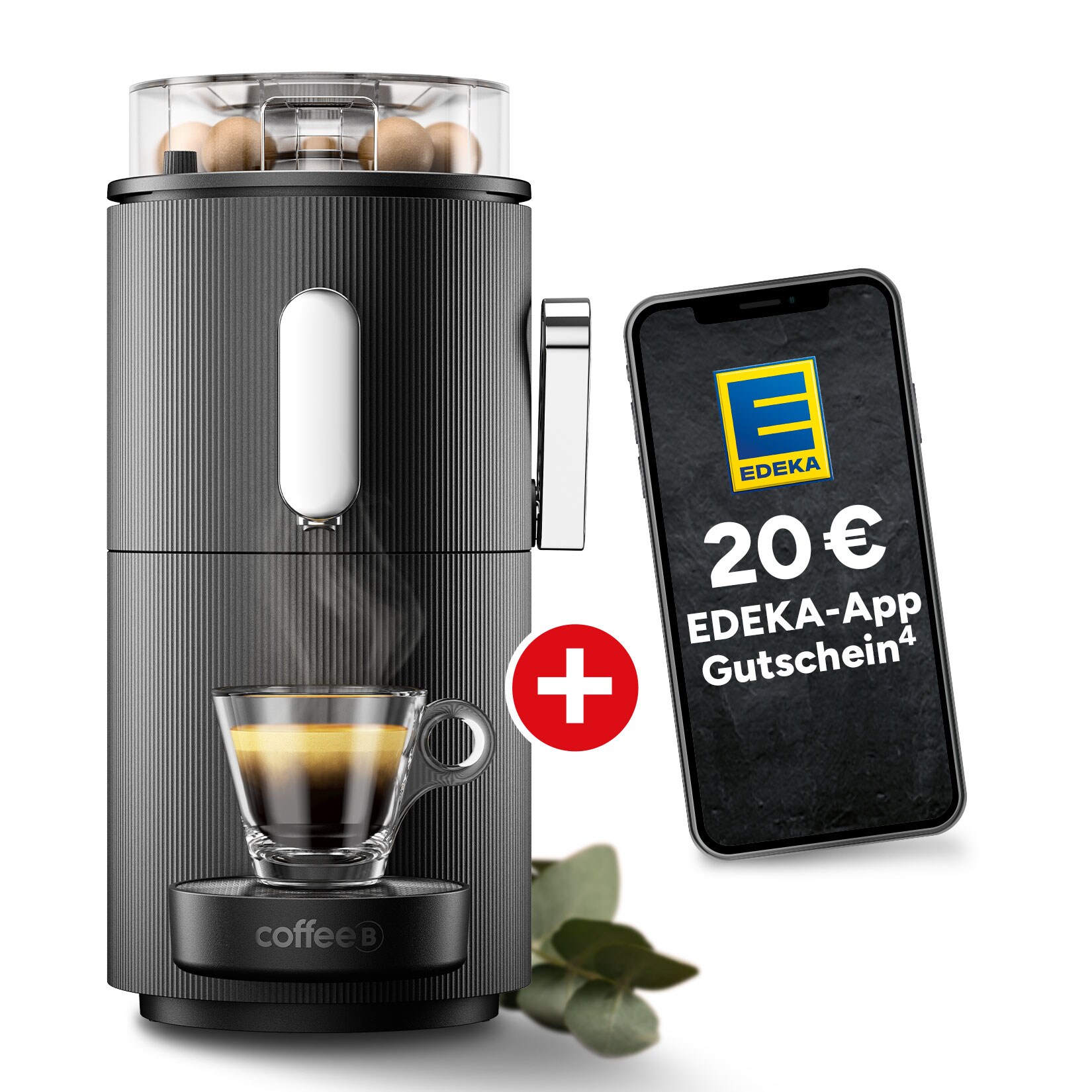 CoffeeB Kaffeemaschine Globe, schwarz + 20&euro; Gutschein 