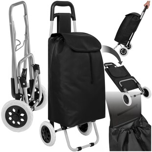 tectake® Einkaufstrolley, klappbar, mit Gummizug, 35 l 