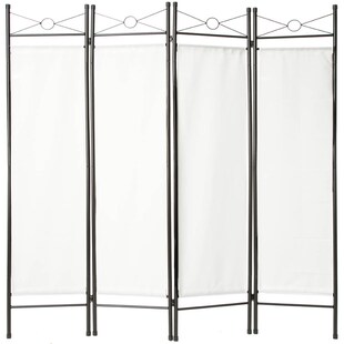 tectake® Raumteiler, 4-teiliger Blickschutz, fester Stand auf bodenschonenden Kunststofffüßen, 160 x 2,5 x 180 cm 