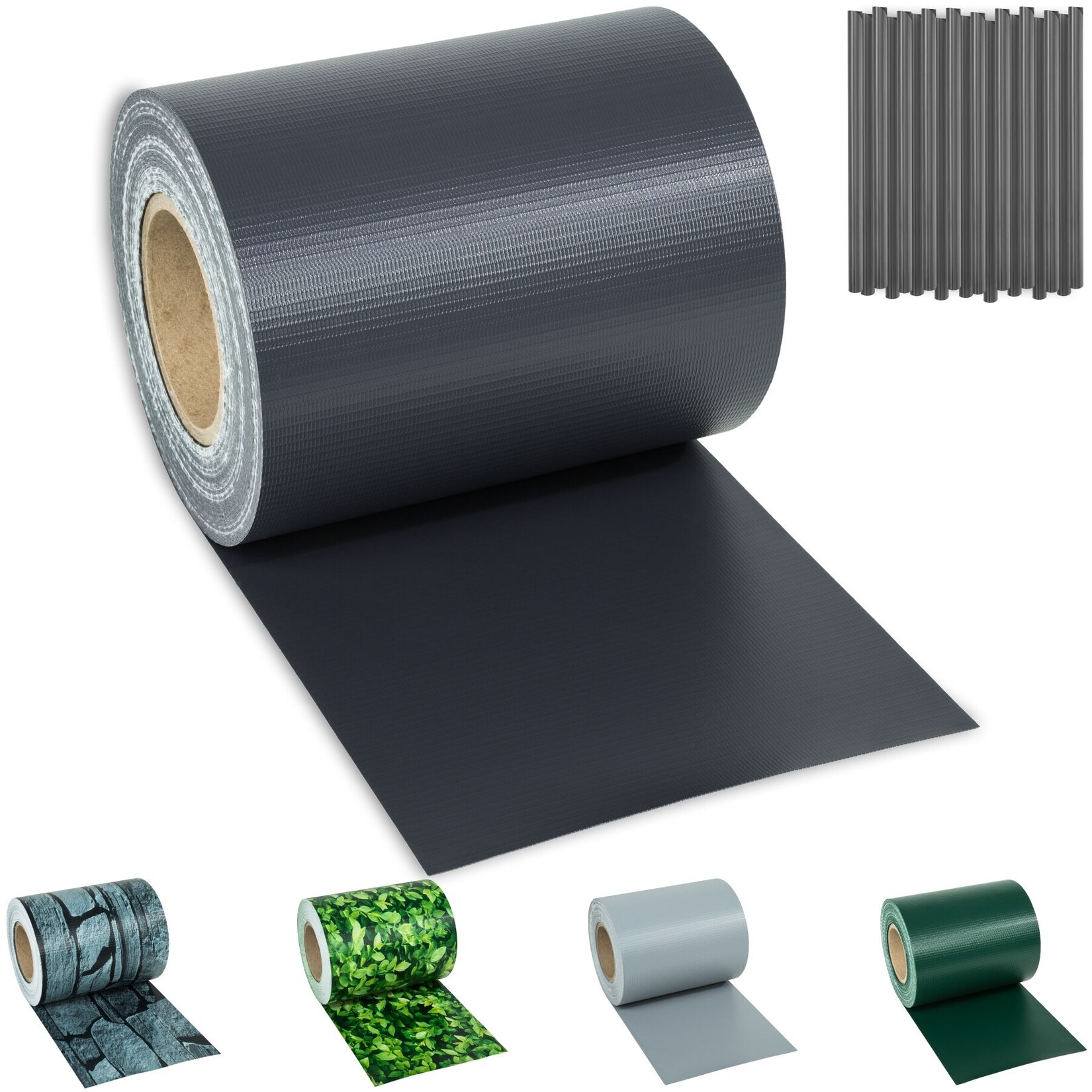 tectake® Sichtschutzstreifen, für Einzelstab- und Doppelstabmatten-Zäune, blickdicht und extrem reißfest, leichte Montage, inklusive …