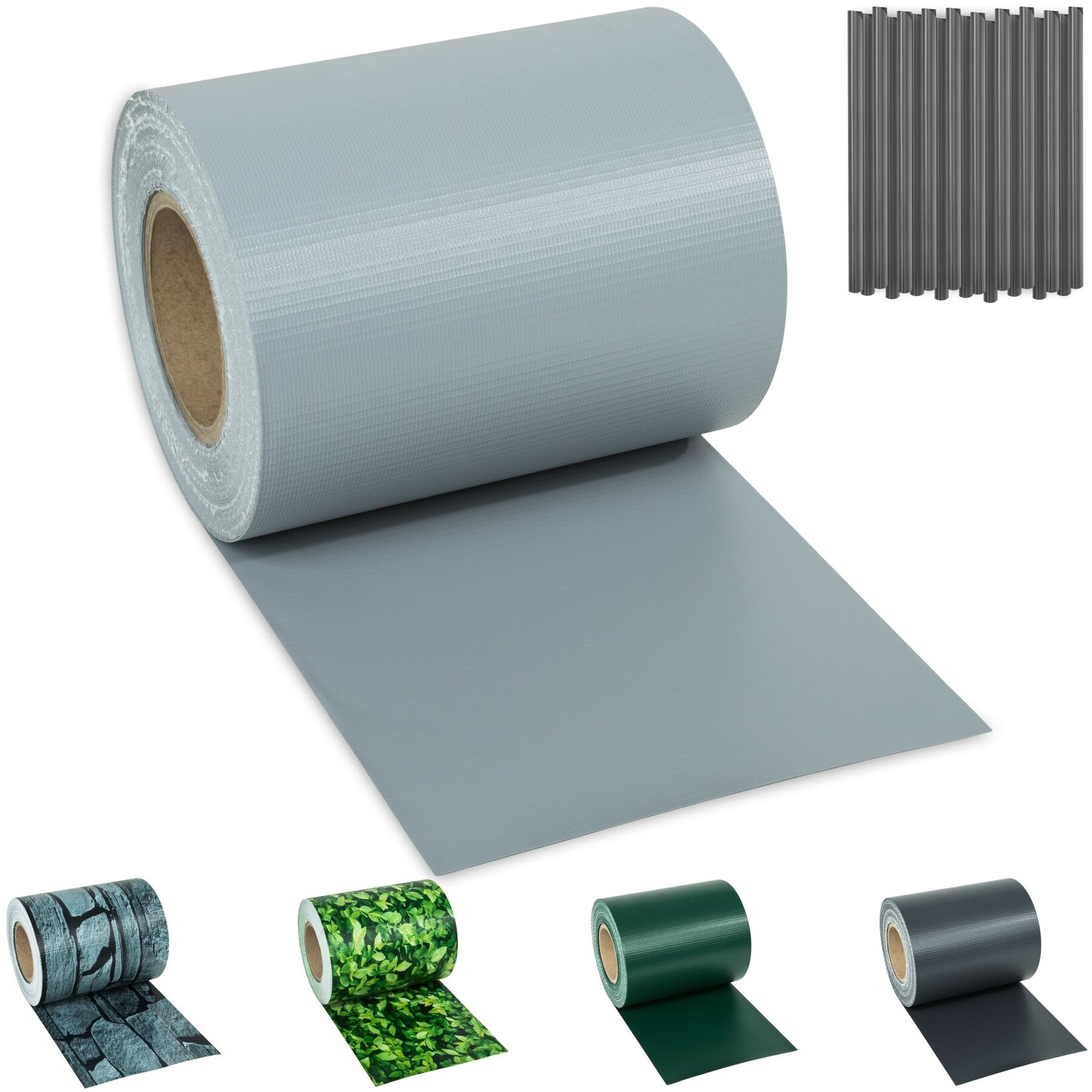 tectake® Sichtschutzstreifen, für Einzelstab- und Doppelstabmatten-Zäune, blickdicht und extrem reißfest, leichte Montage, inklusive …