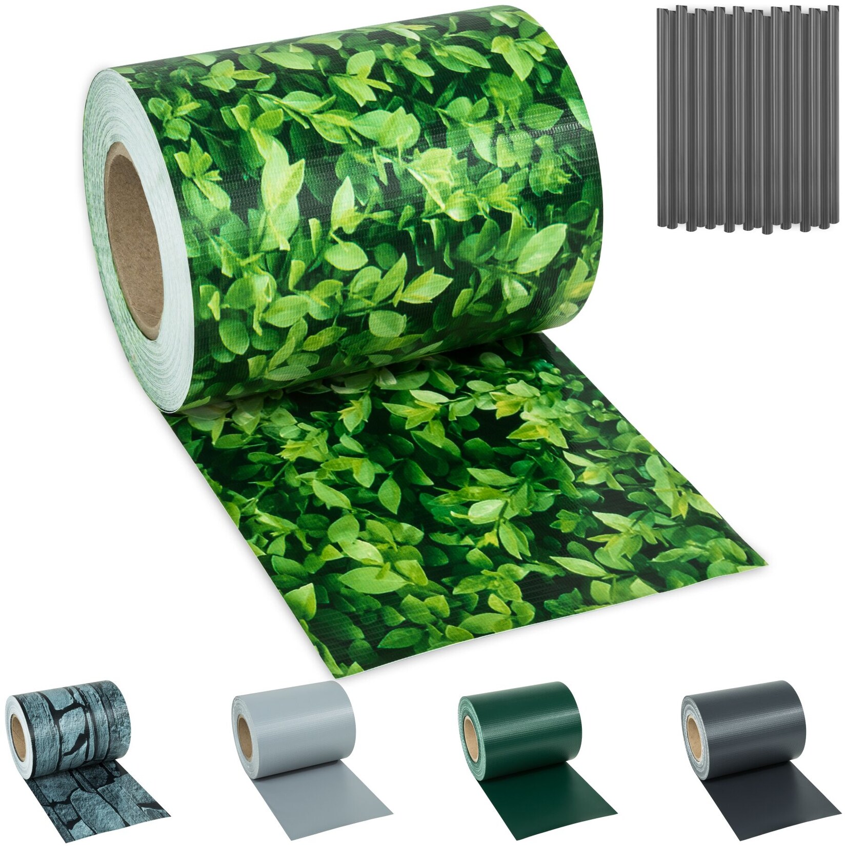 tectake® Sichtschutzstreifen, für Einzelstab- und Doppelstabmatten-Zäune, blickdicht und extrem reißfest, leichte Montage, inklusive …