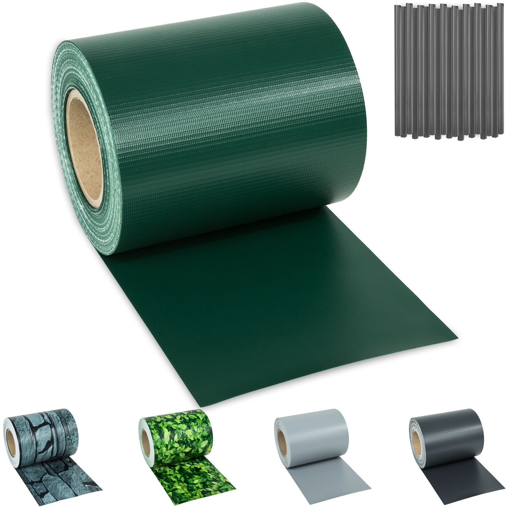 tectake® Sichtschutzstreifen, für Einzelstab- und Doppelstabmatten-Zäune, blickdicht und extrem reißfest, leichte Montage, inklusive …