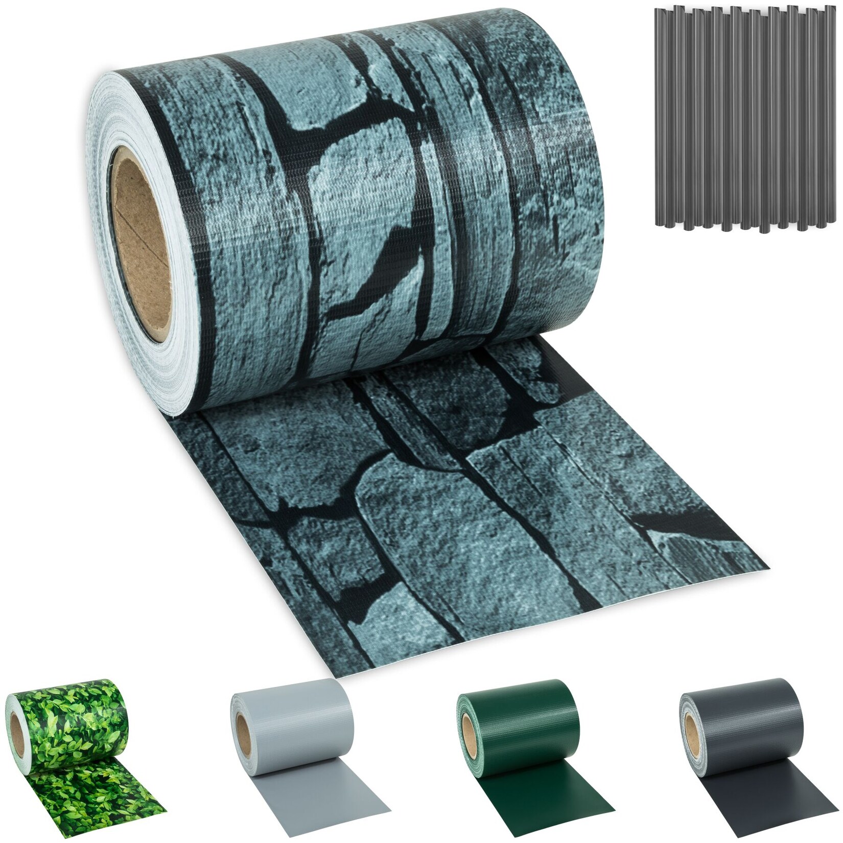 tectake® Sichtschutzstreifen, für Einzelstab- und Doppelstabmatten-Zäune, blickdicht und extrem reißfest, leichte Montage, inklusive …