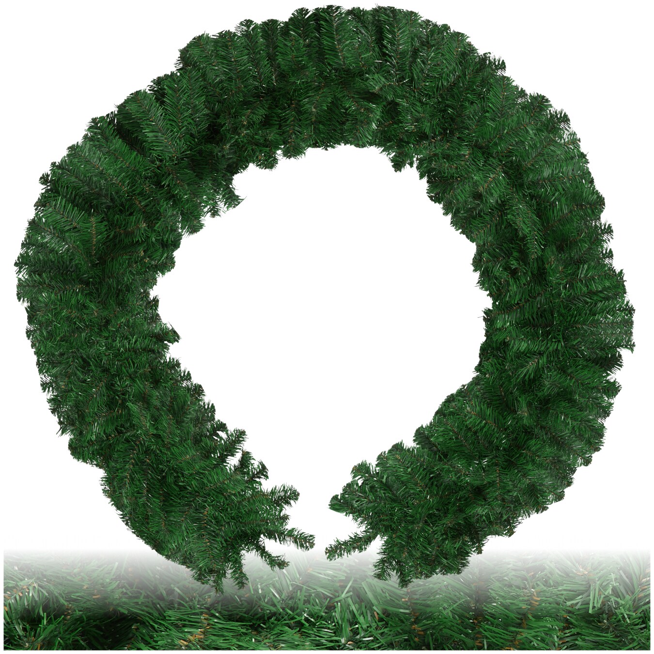 tectake&reg; Weihnachtsgirlande, naturgetreu, 180 Zweige, mit Schlaufe zum Aufh&auml;ngen 