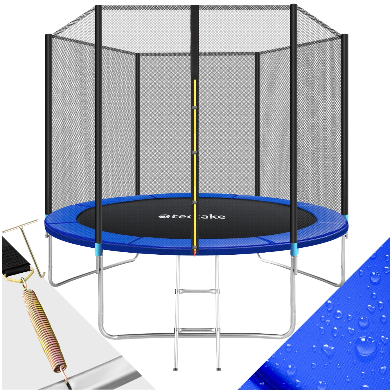 tectake&reg; Trampolin, &Oslash; 305 cm,&nbsp; GS zertifiziert, Randabdeckung, inklusive Einstiegsleiter 