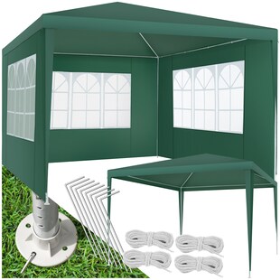 tectake® Pavillon, 3 x 3 m, mit UV-Schutz, inklusive Spannseile und Heringe 