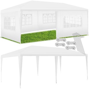 tectake® Pavillon, 6 x 3 m, mit UV-Schutz, inklusive Spannseile und Heringe 