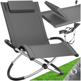 tectake® Sonnenliege, mit Textilene, Belastbarkeit 150 kg, 150 x 73 x 93 cm 