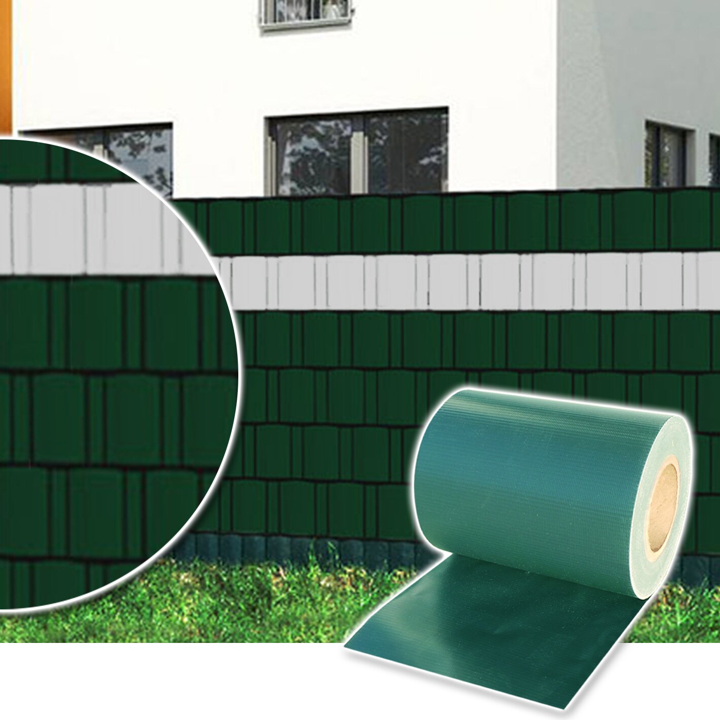 ® Sichtschutzrolle für Doppelstabmattenzaun 35m - grün