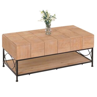 Couchtisch MCW-N30, Wohnzimmertisch Tisch Sofatisch Beistelltisch, Ablage Massiv-Holz MDF, 51x120x61cm 