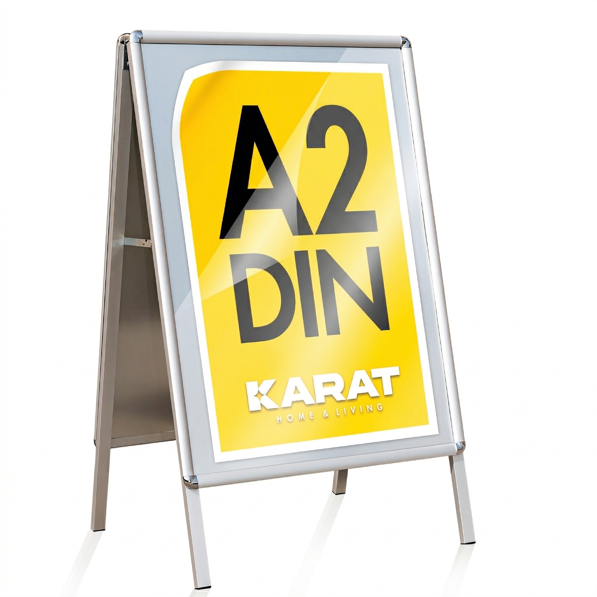 Karat homeliving Kundenstopper | Doppelseitig | Rahmen: 25 mm | Metallr&uuml;ckwand 