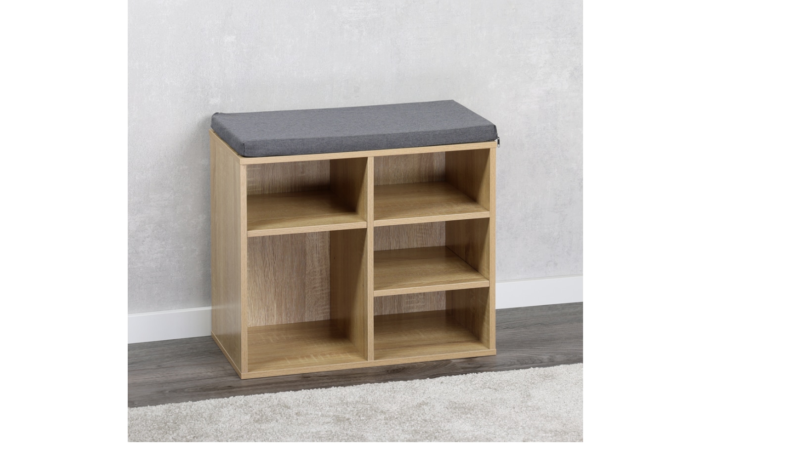 Kesper Schuhschrank mit Sitzkissen - versch. Ausf&uuml;hrungen -  Eiche, FSC 