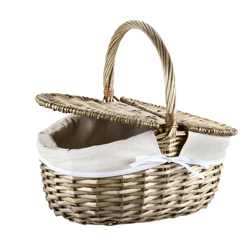 KESPER Kesper Picknickkorb m. Textilfutter, brau 