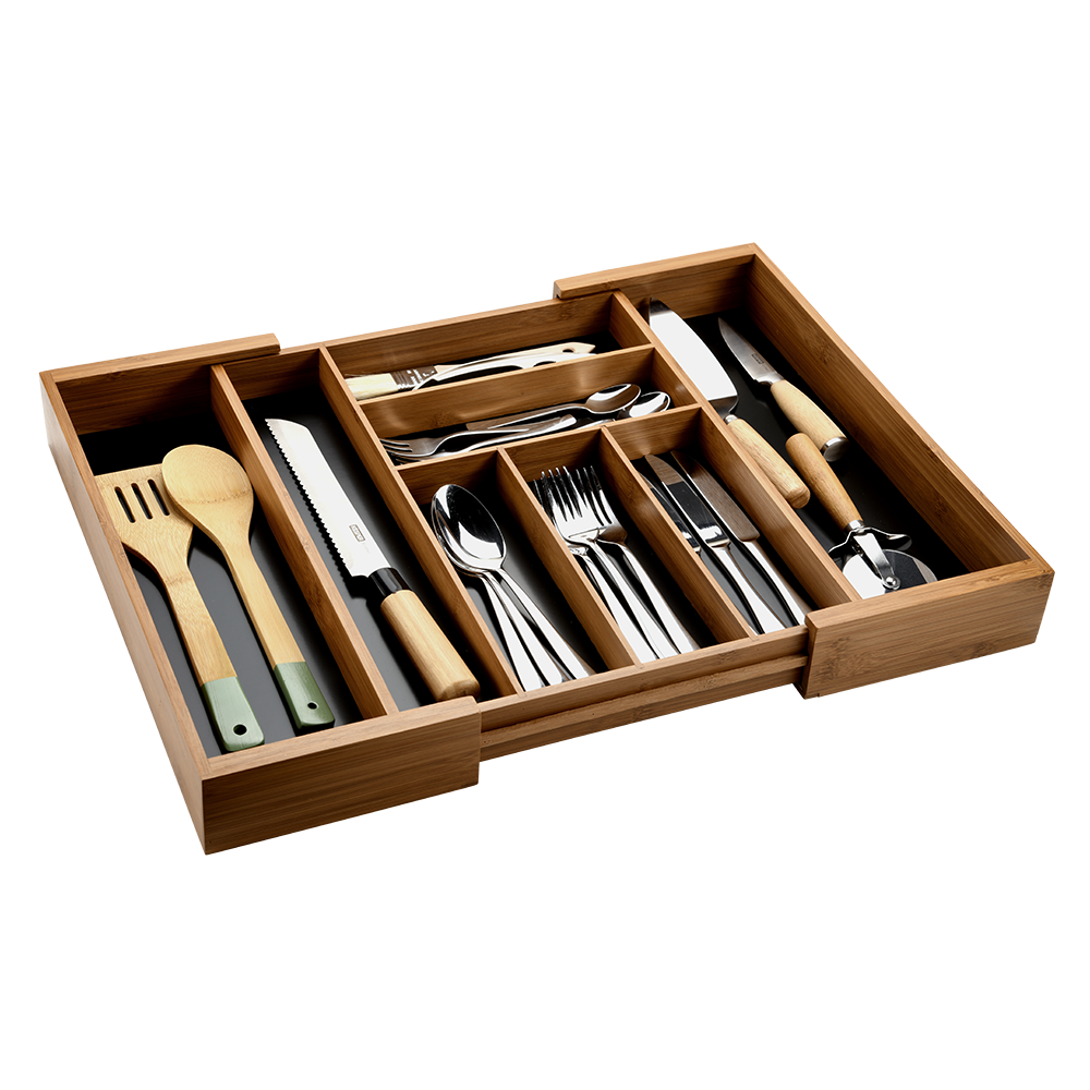 KESPER Variabler Besteckkasten, dunkler Bambus 