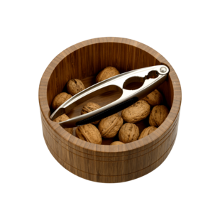 KESPER Nussschale, rund, dunkler Bambus, FSC 