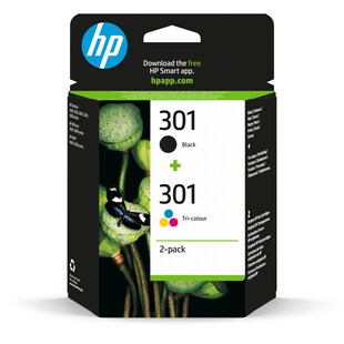 HP 301 Schwarz und Farbe 2er-Pack Original Druckerpatronen 