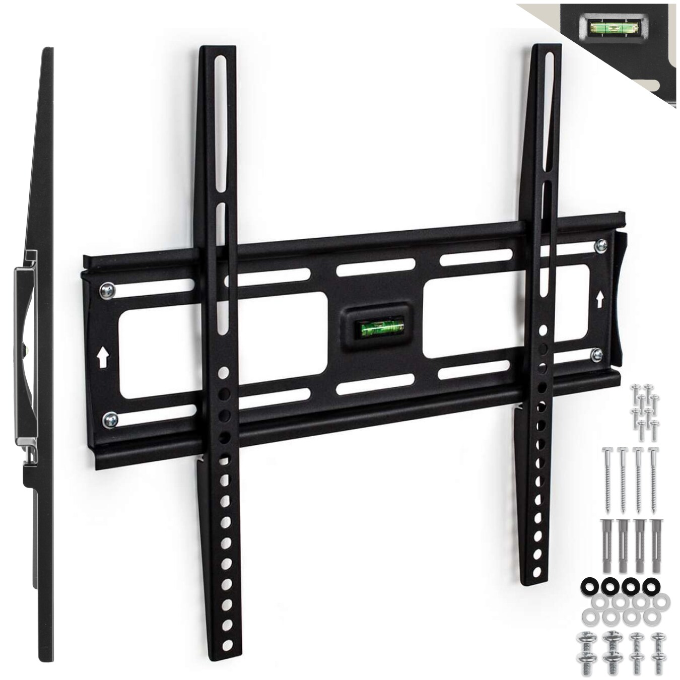 tectake® TV Wandhalterung, für 26 - 75 Zoll (66 - 191 cm), stufenlos breitenverstellbar, bis 100 kg