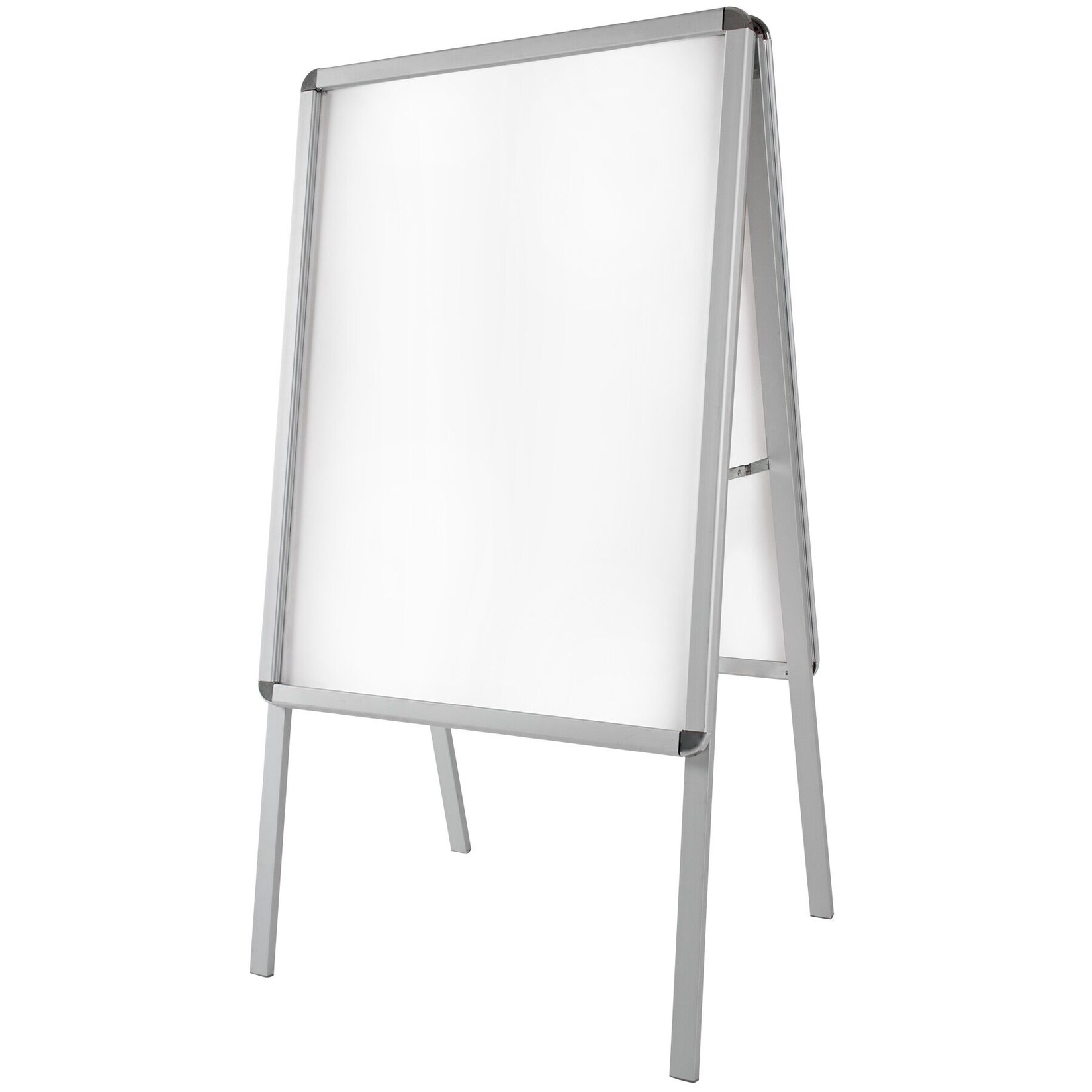tectake® Aluminium Plakatständer, DIN A1, doppelseitig, klappbar, mit Klicksystem, inklusive 2 Schutzfolien