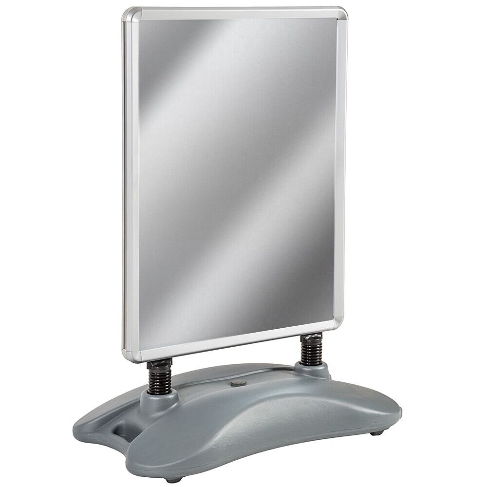 tectake® Plakatständer, DIN A1, doppelseitig, mit Klicksystem, inklusive 2 Wetterschutzfolien