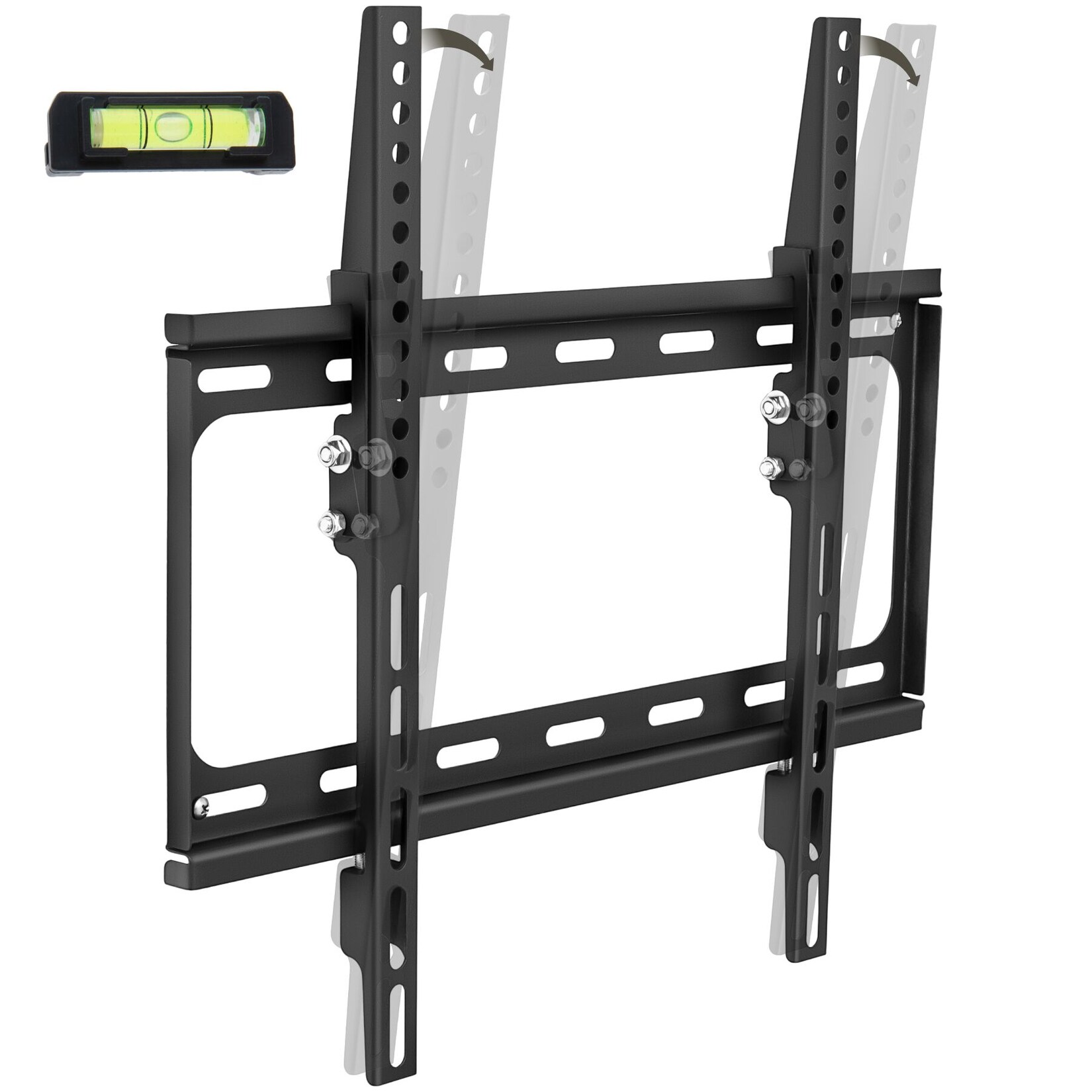 tectake® TV Wandhalterung, für 26 - 75 Zoll (66 - 191 cm), neigbar und stufenlos breitenverstellbar, bis 100 kg