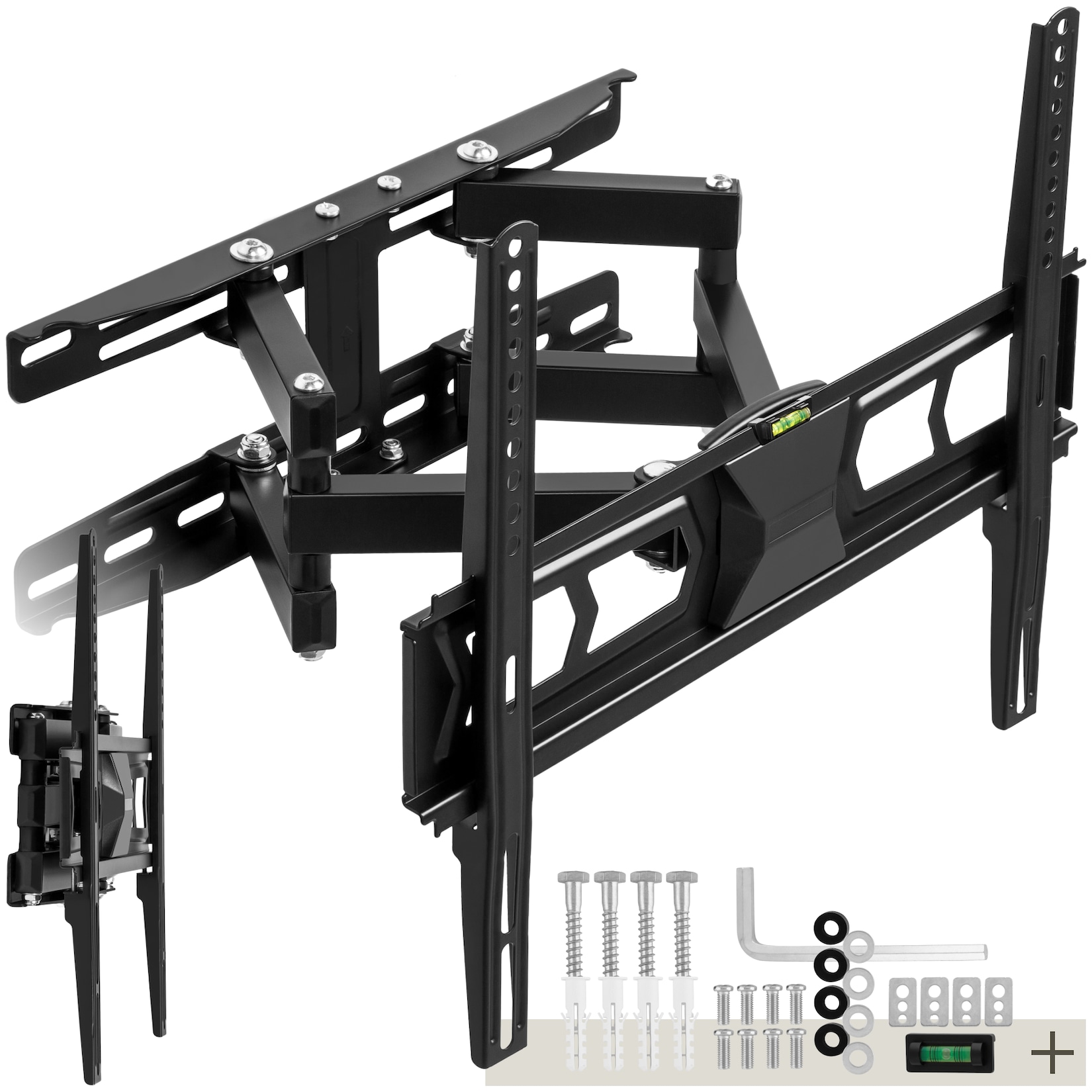 tectake® TV Wandhalterung, für 26 - 75 Zoll (66 - 191 cm), ausziehbar, bis 60 kg