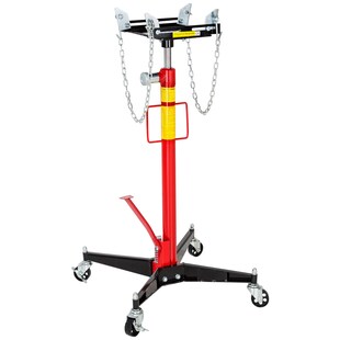 tectake® Getriebeheber, Belastbarkeit 500 kg, flexible Breiteneinstellung, Standfestes Fußkreuz mit 4 Lenkrollen 