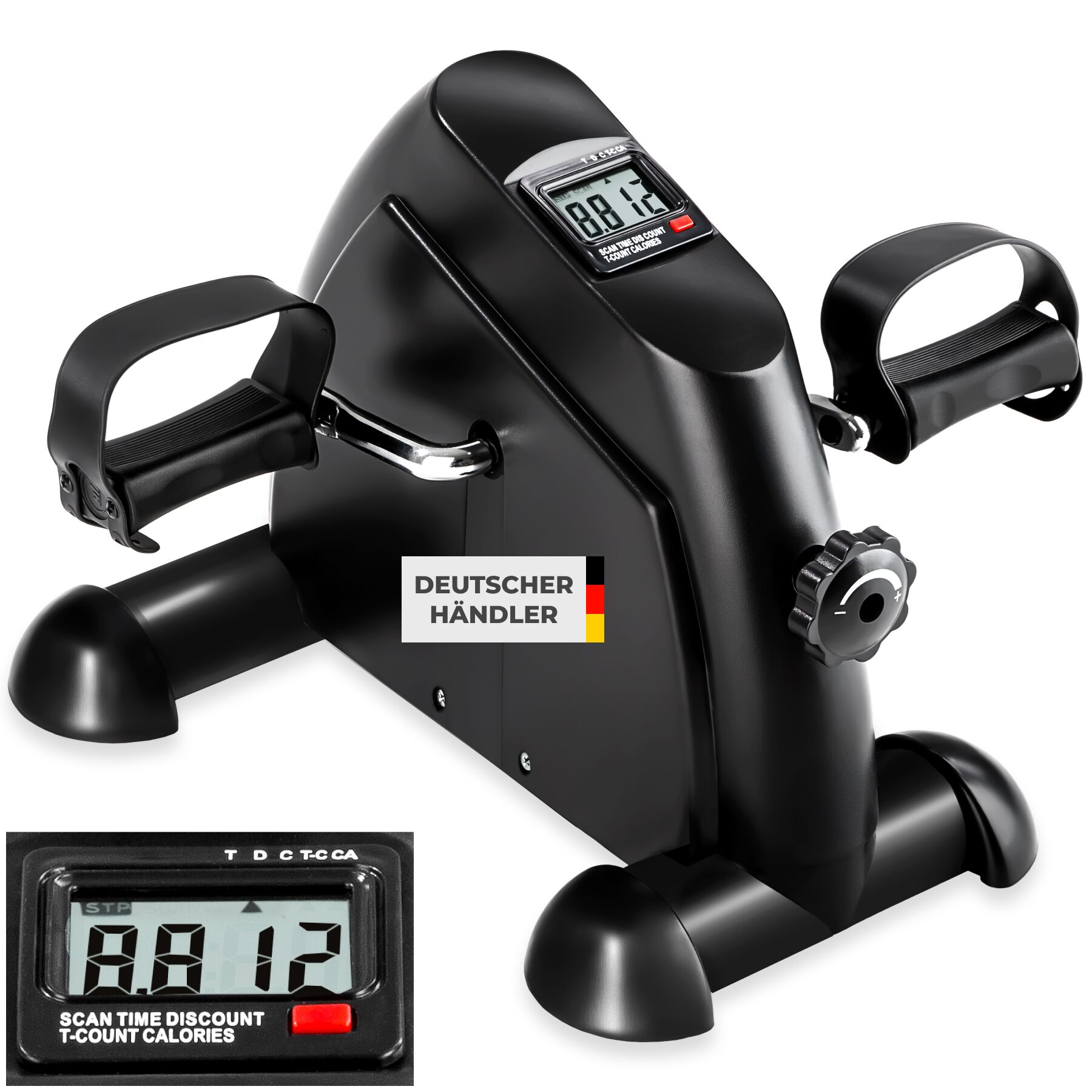 tectake&reg; Mini Bike, F&uuml;r Beine und Arme, einstellbarer Widerstand, leicht und platzsparend, inklusive Trainingscomputer 