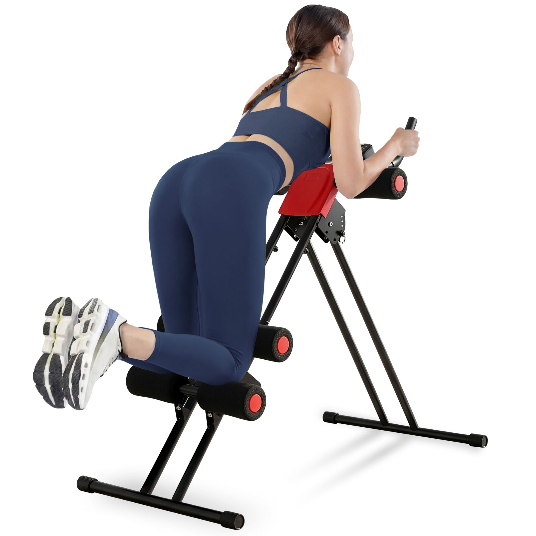 tectake&reg; Bauchtrainer, 5-fach verstellbar, klappbar, mit Trainingscomputer 