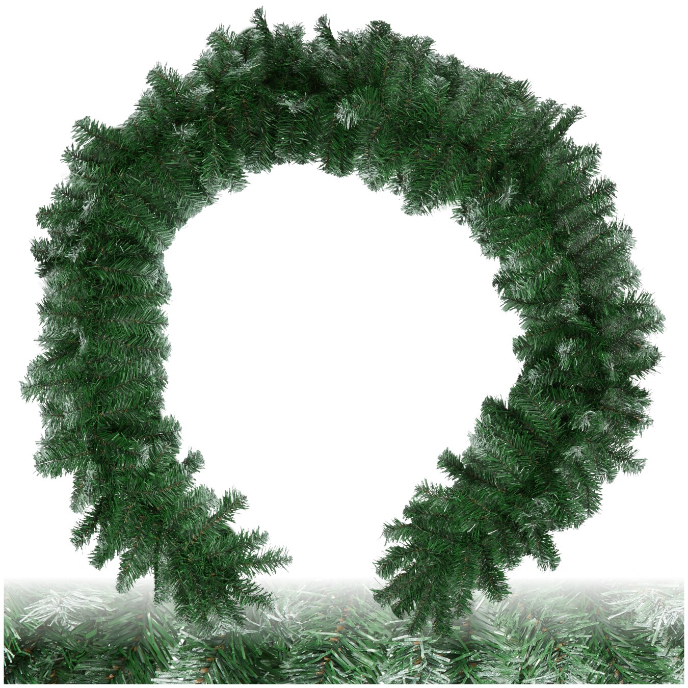 tectake® Weihnachtsgirlande, naturgetreu, 270 cm, 180 Zweige, mit Schlaufe zum Aufhängen