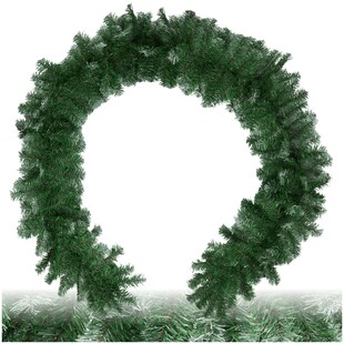 tectake® Weihnachtsgirlande, naturgetreu, 270 cm, 180 Zweige, mit Schlaufe zum Aufhängen 
