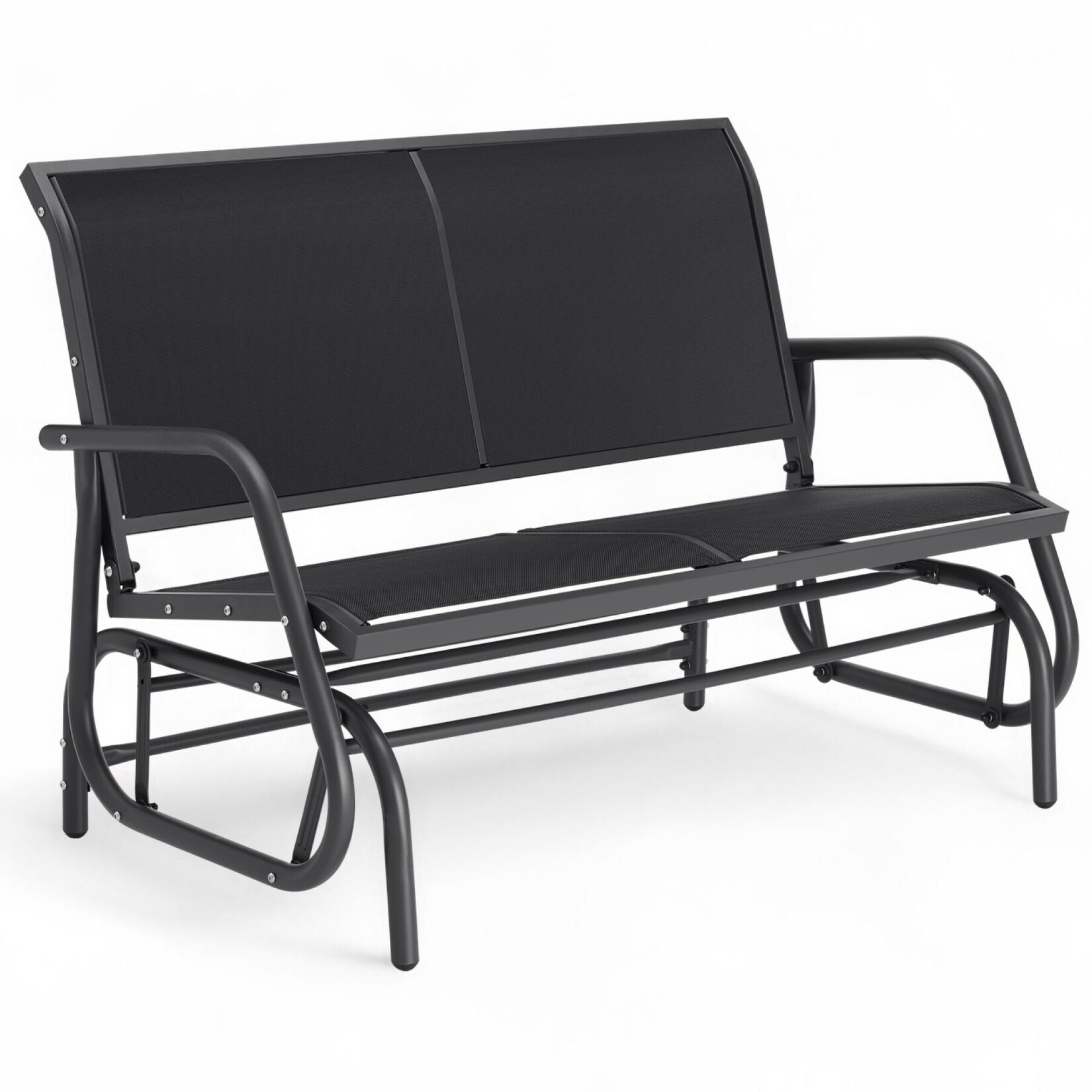 tectake® Schaukelbank, 2-Sitzer, sanfter Schaukelmechanismus, 121 x 72 x 86,5 cm