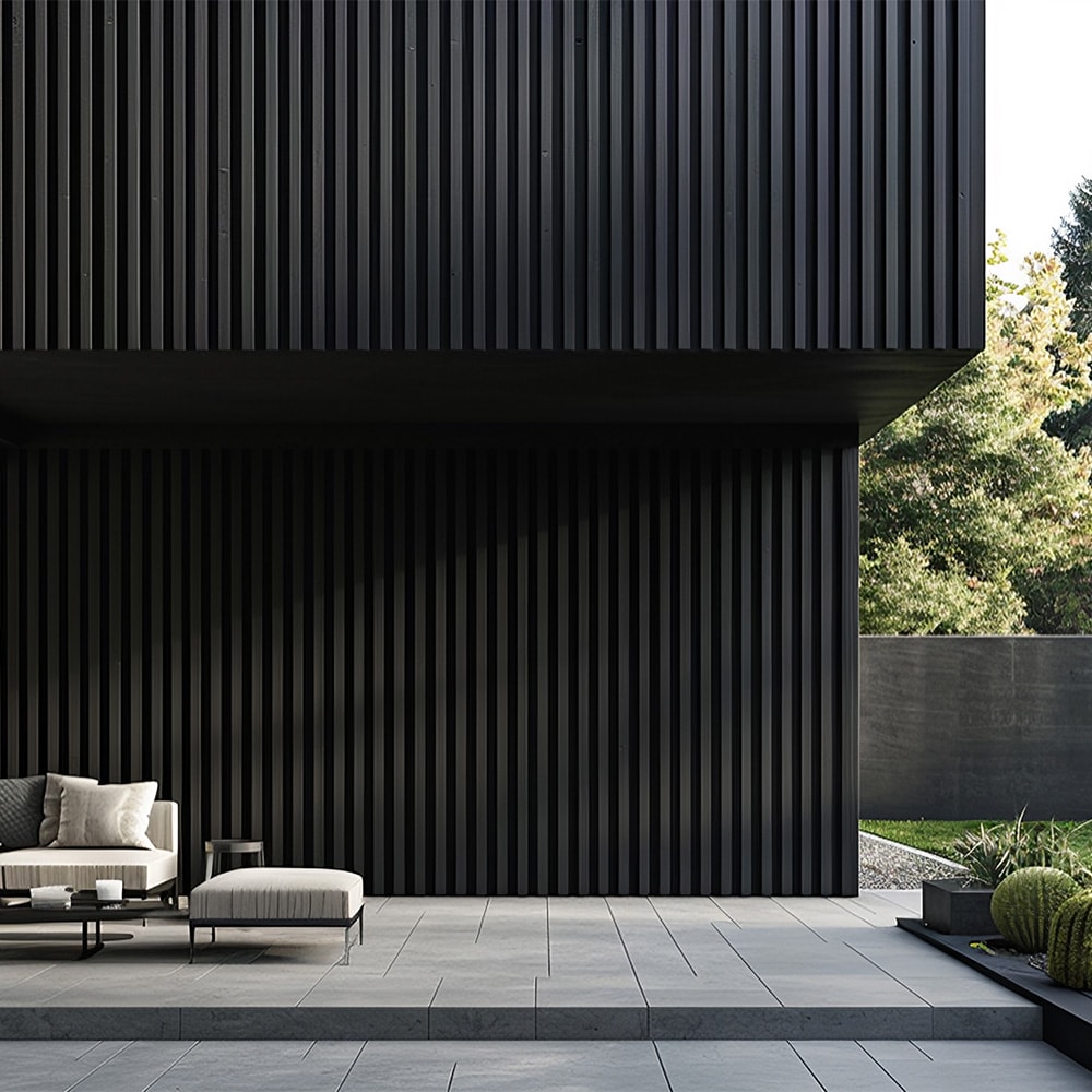 WPC Fassadenverkleidung DUVAR - Anthrazit, 2m&sup2; 