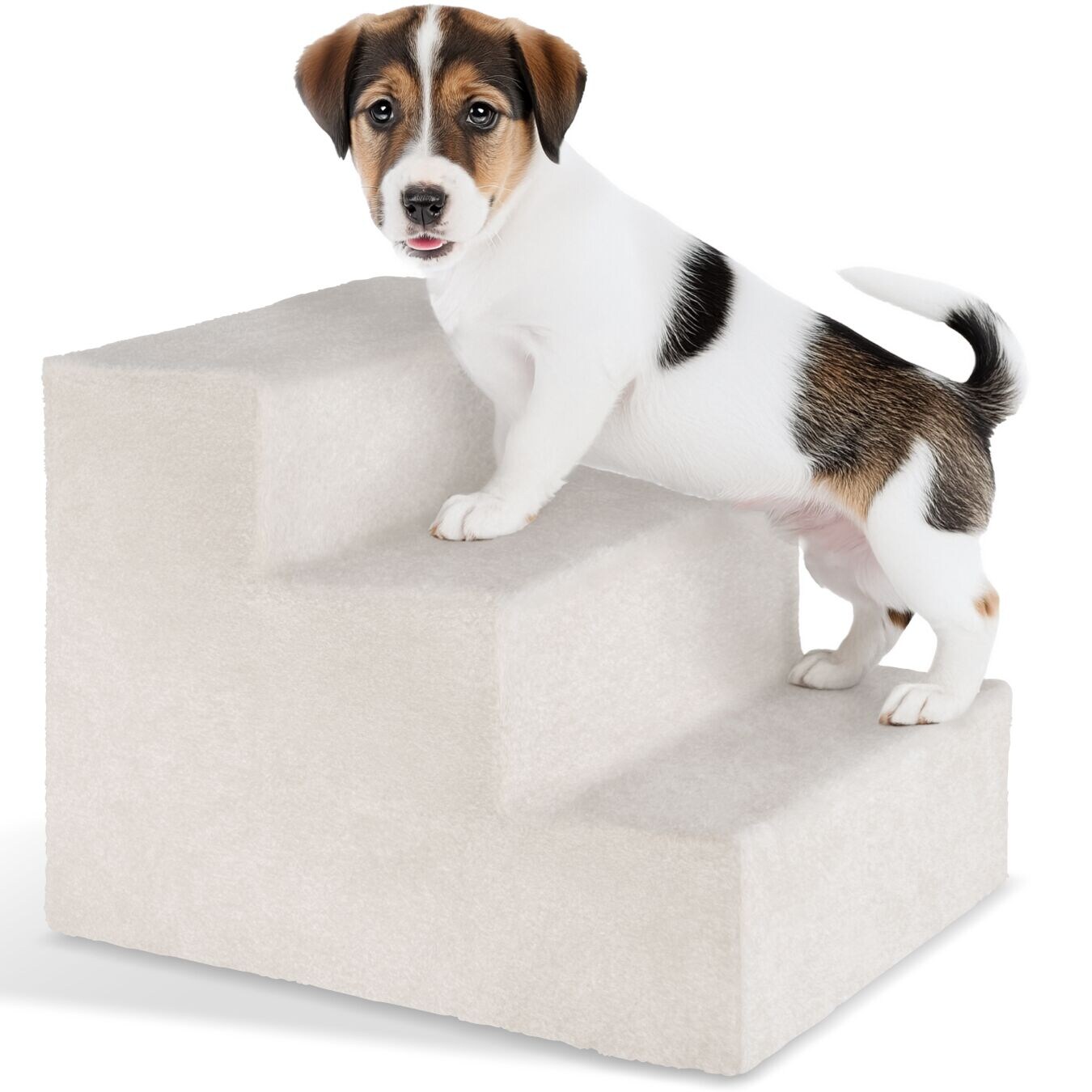 tectake Haustiertreppe, für Hunde und Katzen, Belastbarkeit 50 kg, pflegeleicht, 37 x 45 x 34,5 cm