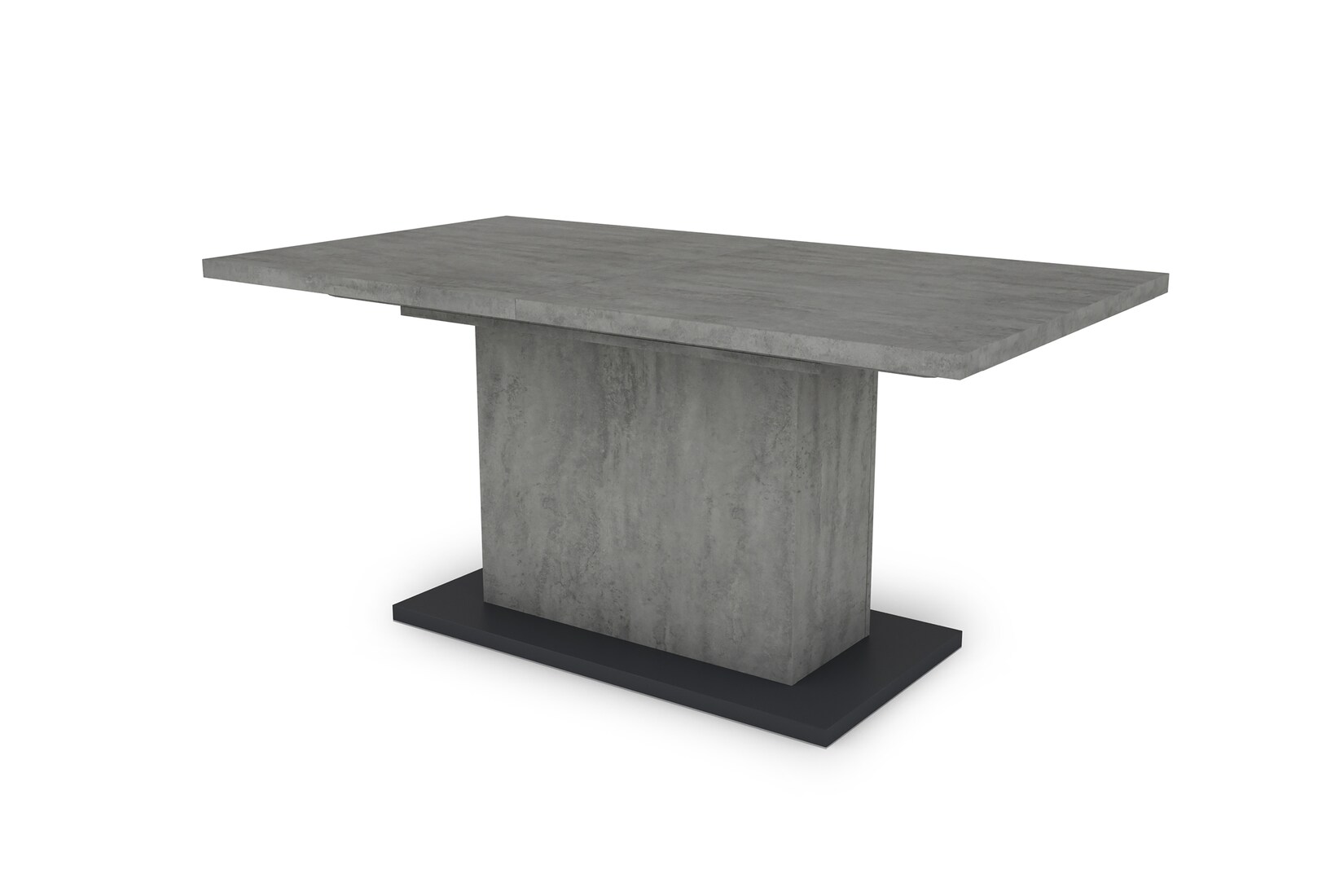 byLIVING Esstisch ATHEN, Breite 160 cm, mit Auszug 200 cm, Beton-Optik/anthrazit